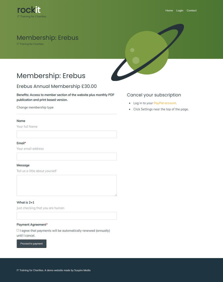 Members website screenshot 3.