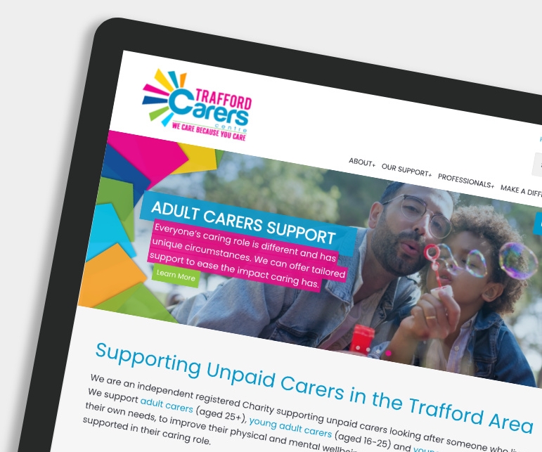 Trafford Carers Centre Homepage.